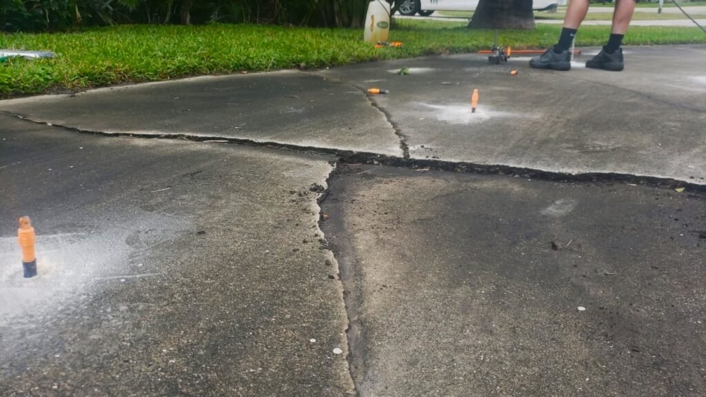 sunken driveway