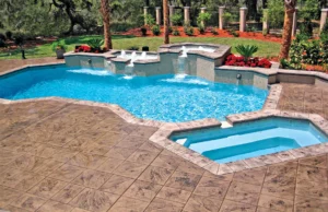 concrete pool deck