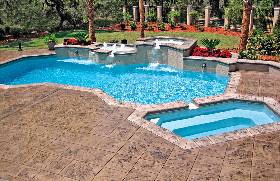 concrete pool deck